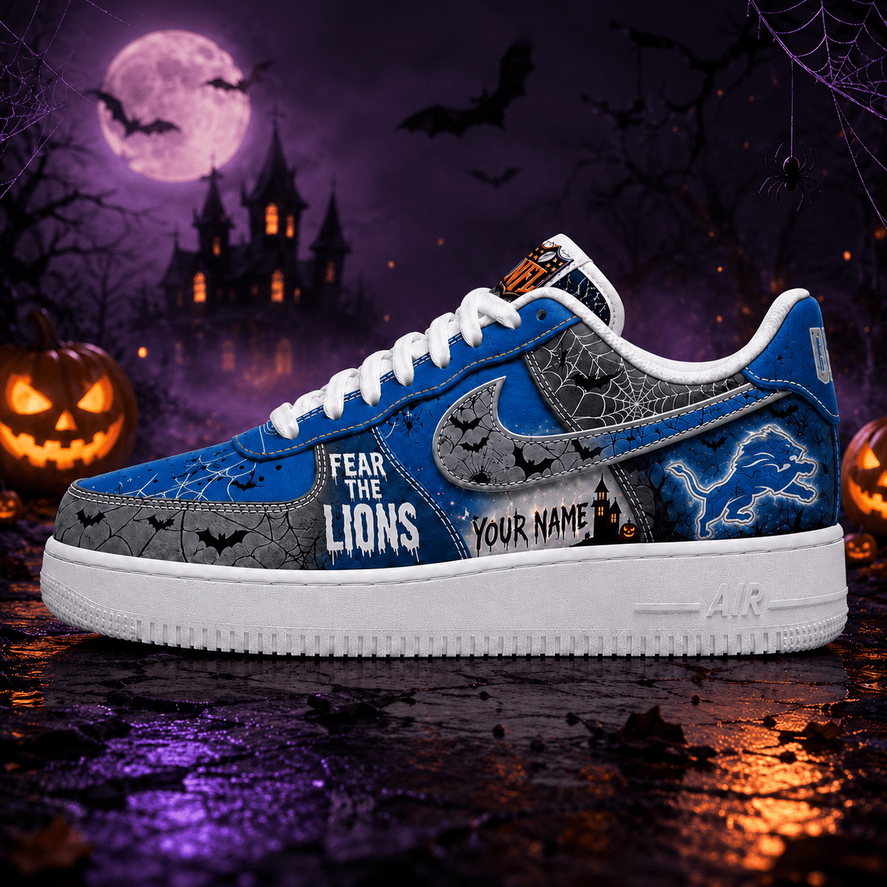 DL x Premium NFL Fear The Team Halloween AF1 Sneakers