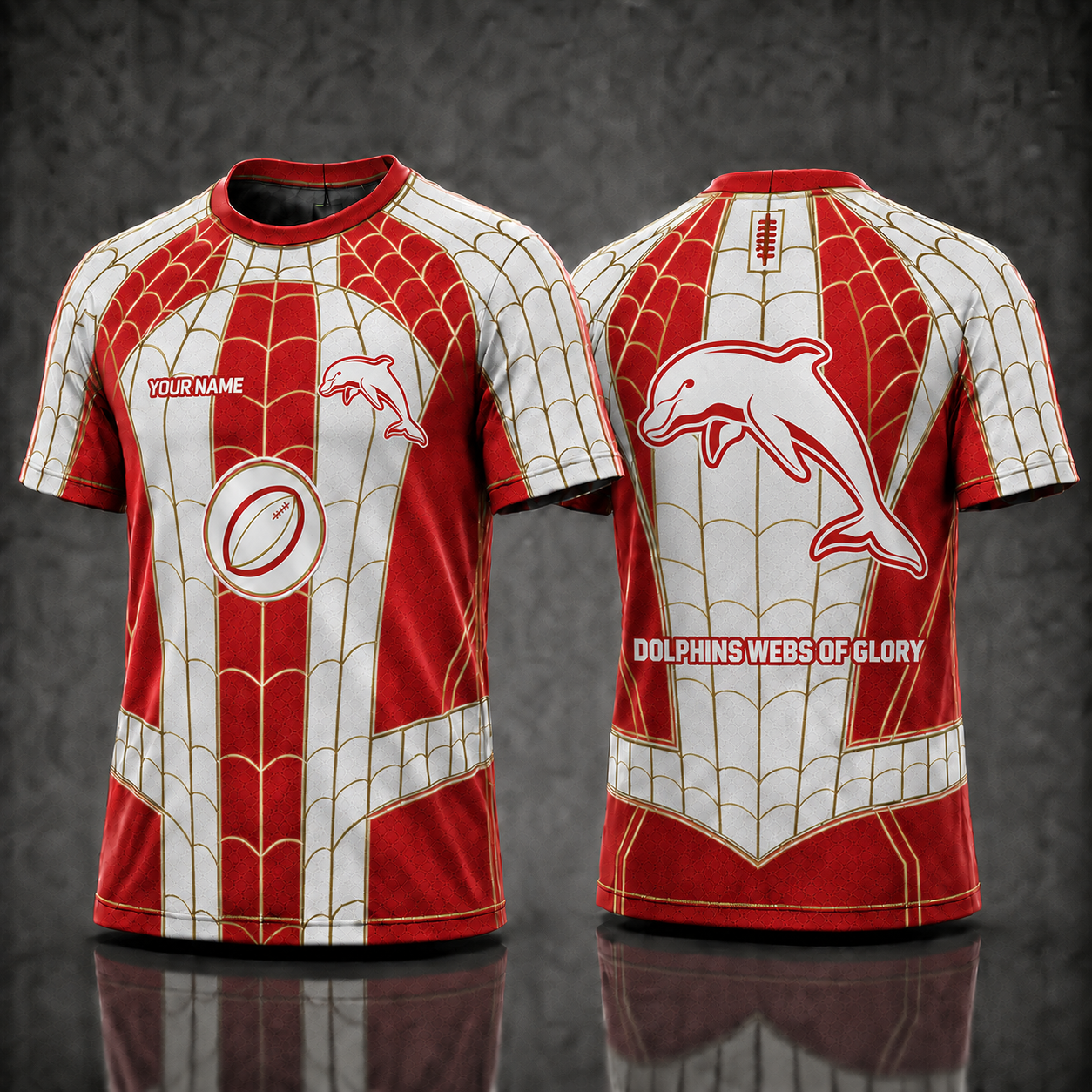 DOL NRL x Spider Personalized T-Shirt – Premium Limited Edition Gift for Football Fans