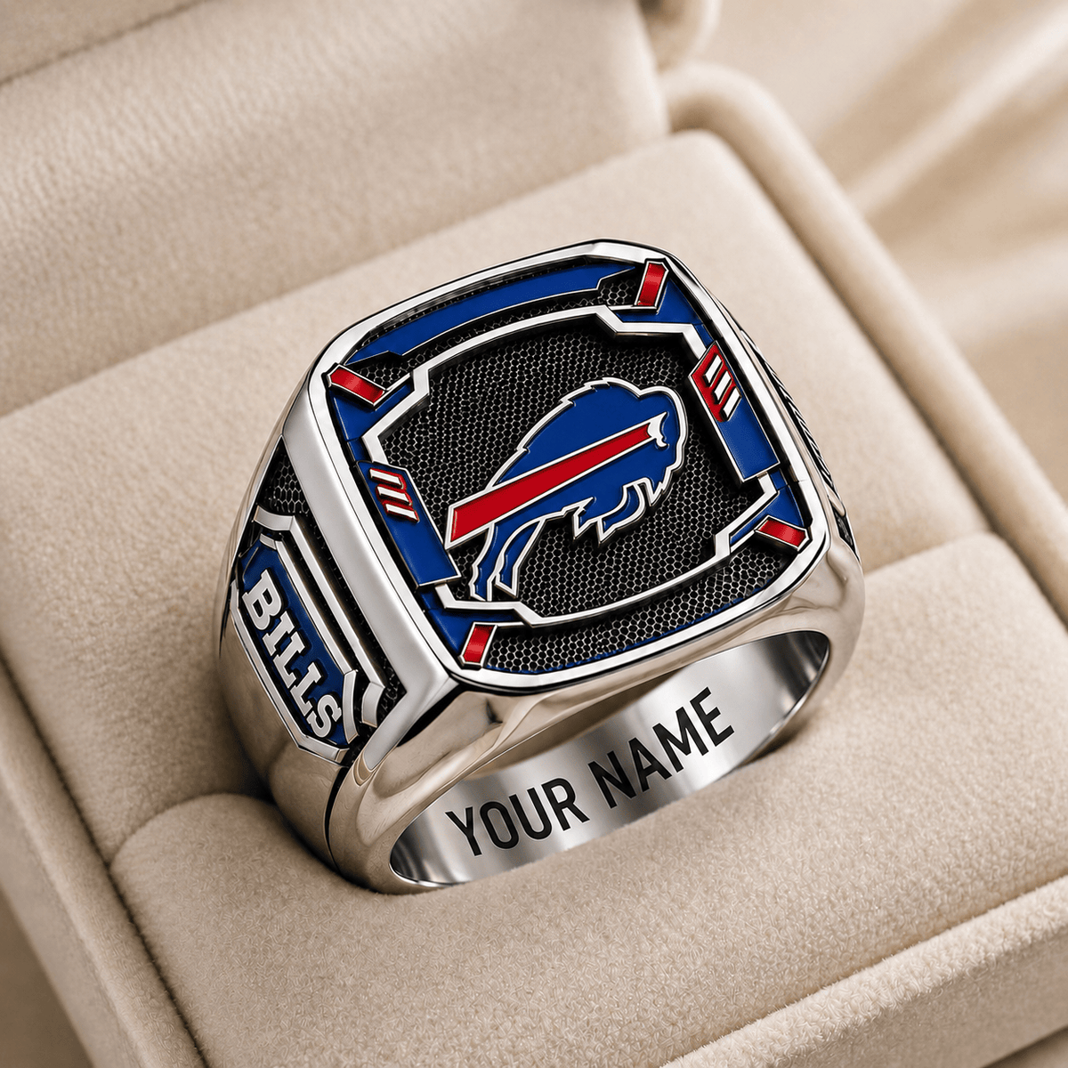 Exclusive NFL x BUF Personalized Name Ring