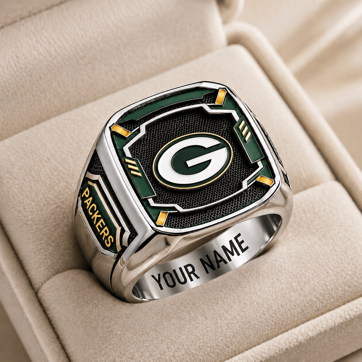 Exclusive NFL x GB Personalized Name Ring