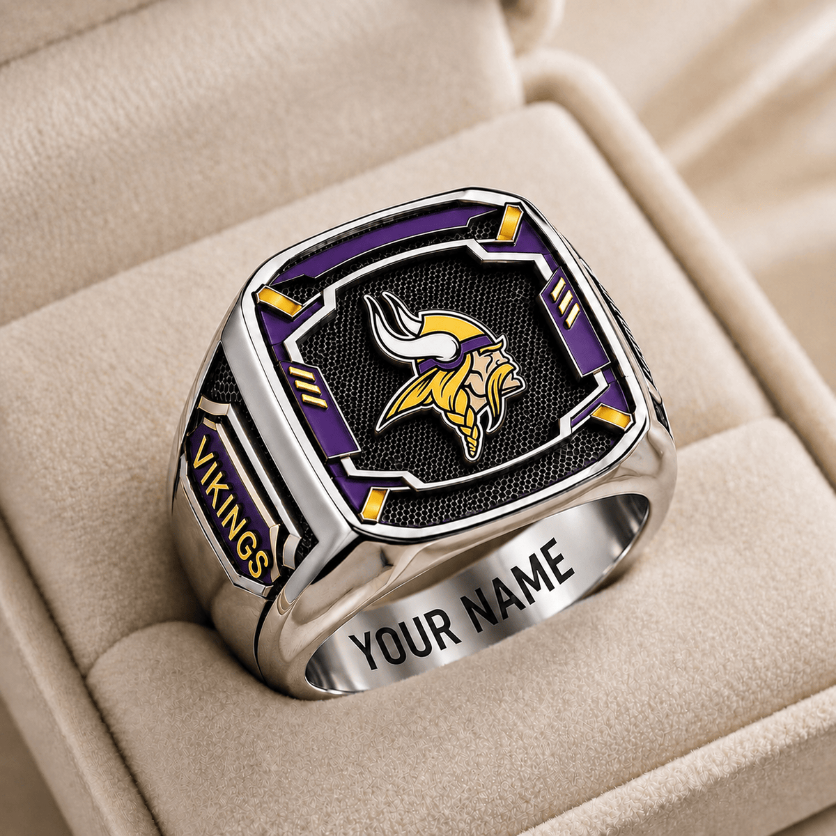 Exclusive NFL x MIN Personalized Name Ring