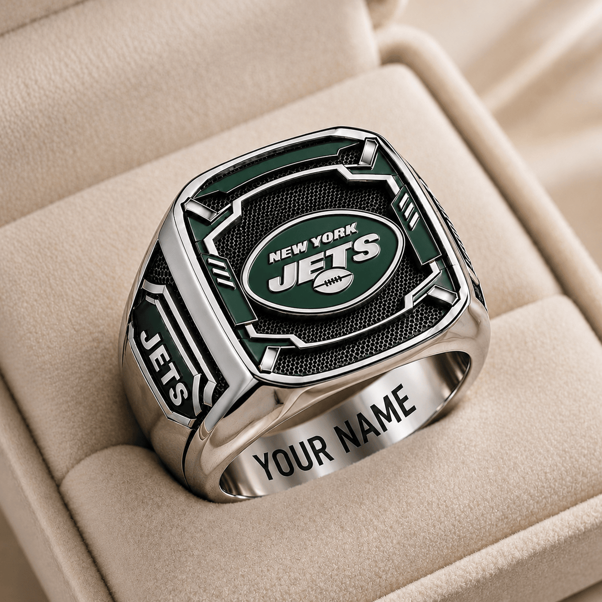 Exclusive NFL x NYJ Personalized Name Ring