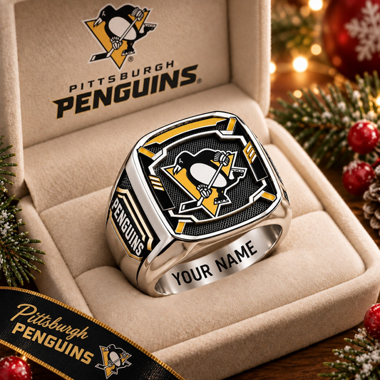 Exclusive NHL x PIT Personalized Name Ring