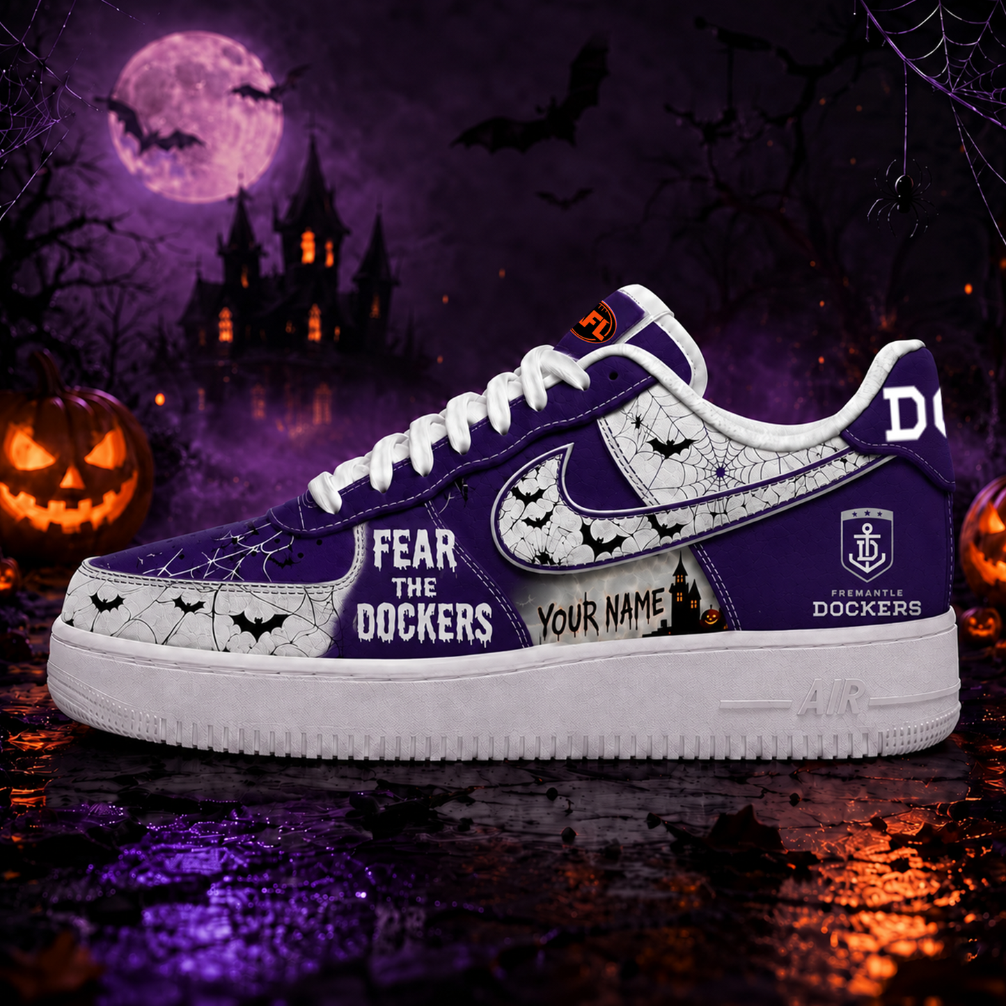 FD Premium AFL Fear The Team Halloween AF1 Sneakers