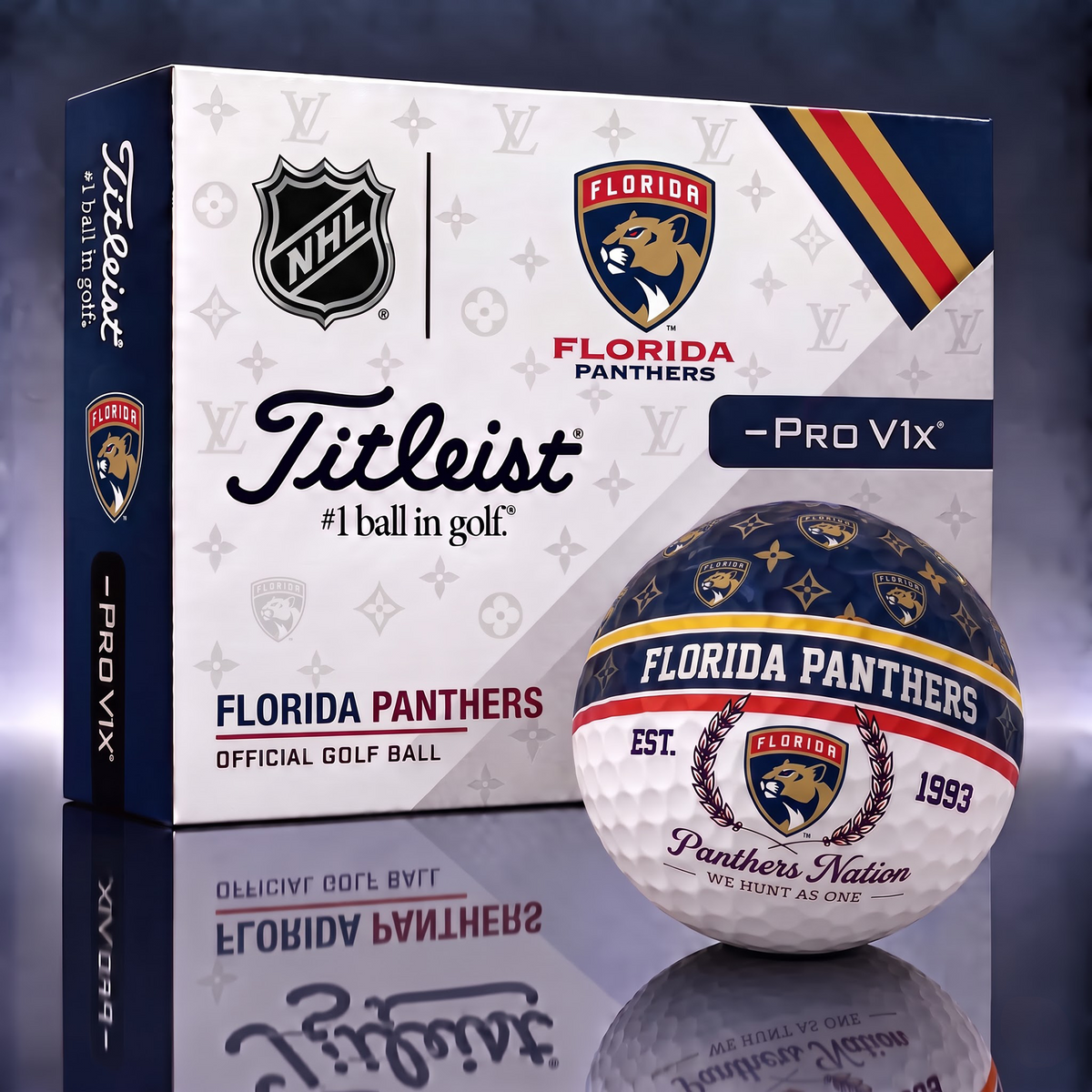 FLA X NHL Custom LV x Titleist Pro V1 Golf Balls Set