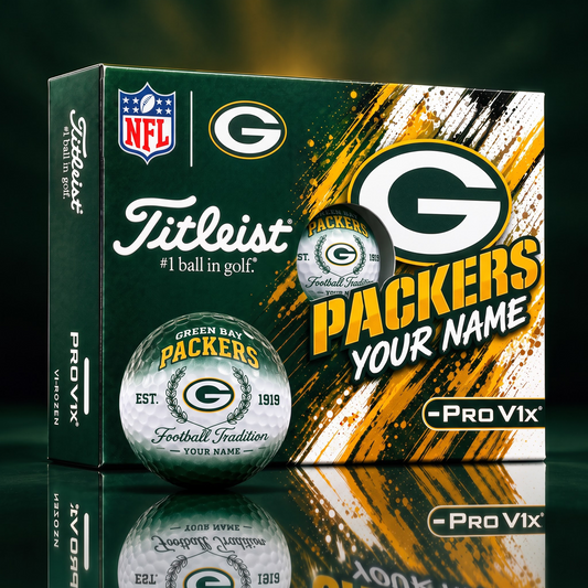 GB X PERSONALIZED NFL MAKER-MADE TITLEIST PRO V1X GOLF BALLS
