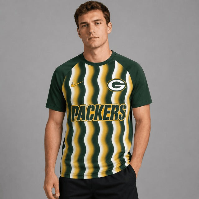 GBP Premium NFL Retro Wavy Pattern Athletic T-Shirt