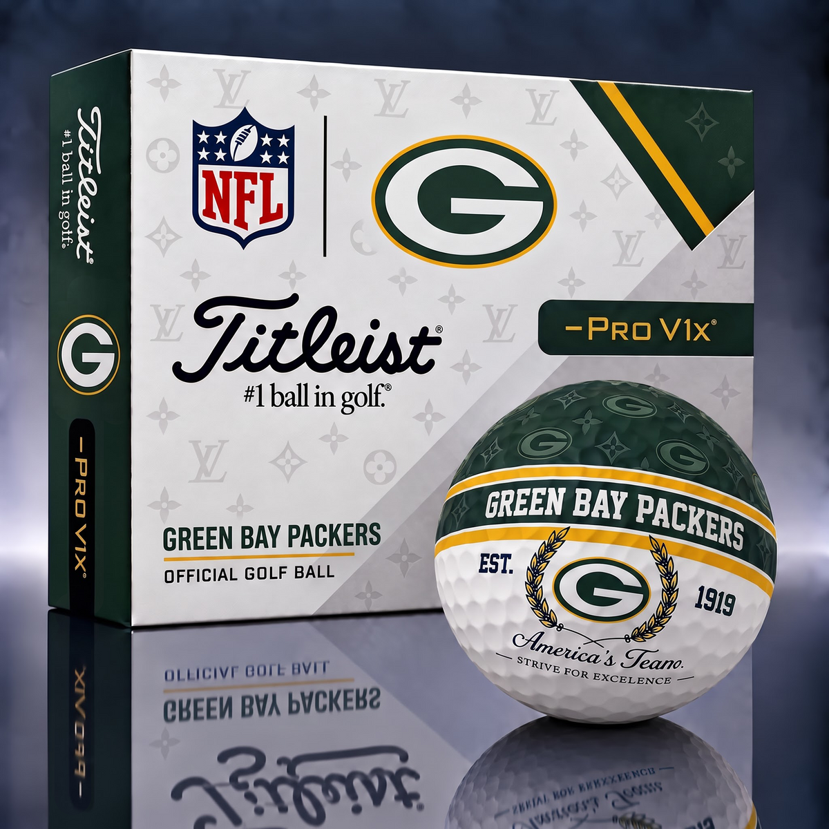 GBP x NFL Custom LV x Titleist Pro V1 Golf Balls Set