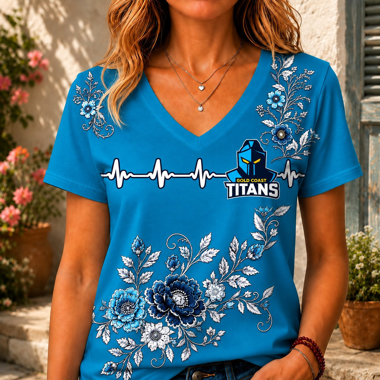 GCT x NRL Luxury Women V-Neck Shirt
