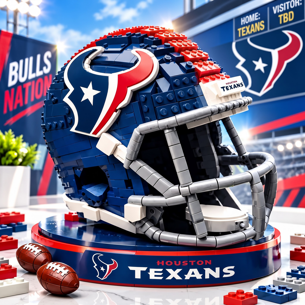 HOU X Premium NFL Football Helmet Building Block Set