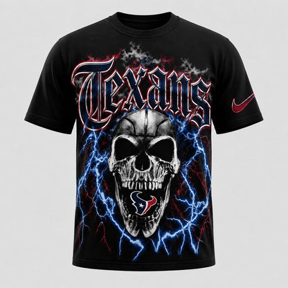 HT Premium NFL Premium Skull Lightning Graphic T-Shirt