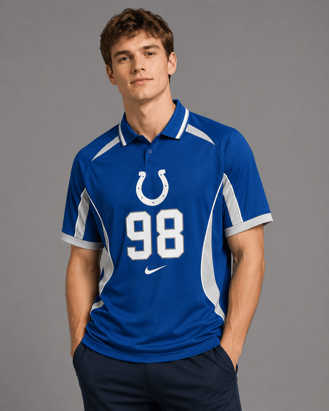 IC Premium NFL Custom Number Sports Style Polo Shirt