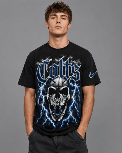 IC Premium NFL Premium Skull Lightning Graphic T-Shirt