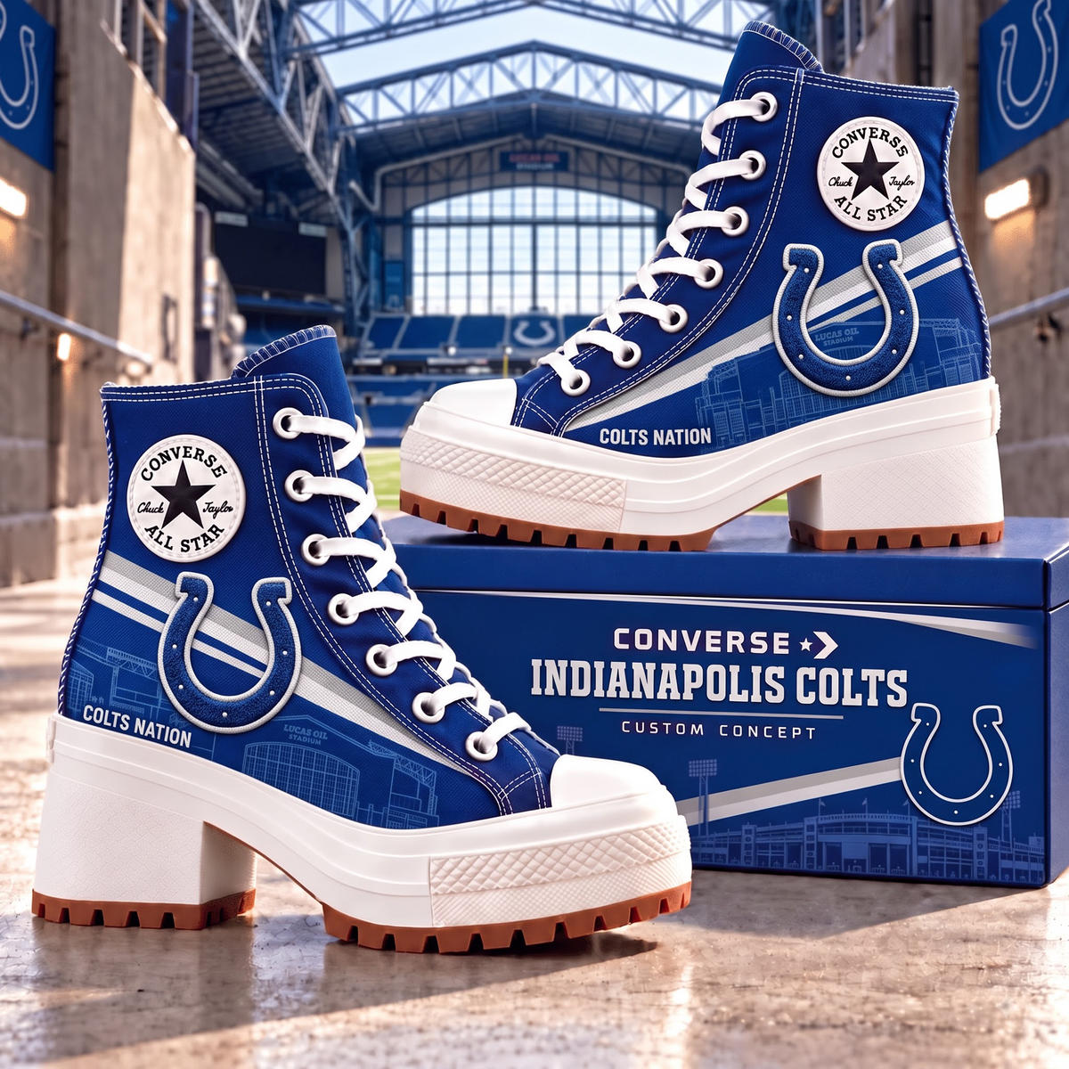 IND X PREMIUM NFL Heeled High-Top Sneakers