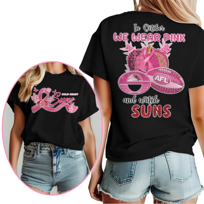 In October We Wear Pink And Watch GCS Shirt