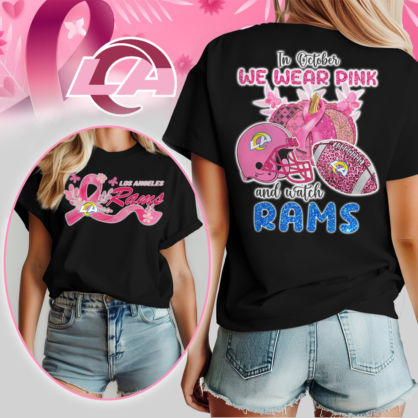 In October We Wear Pink And Watch LAR Shirt  300626