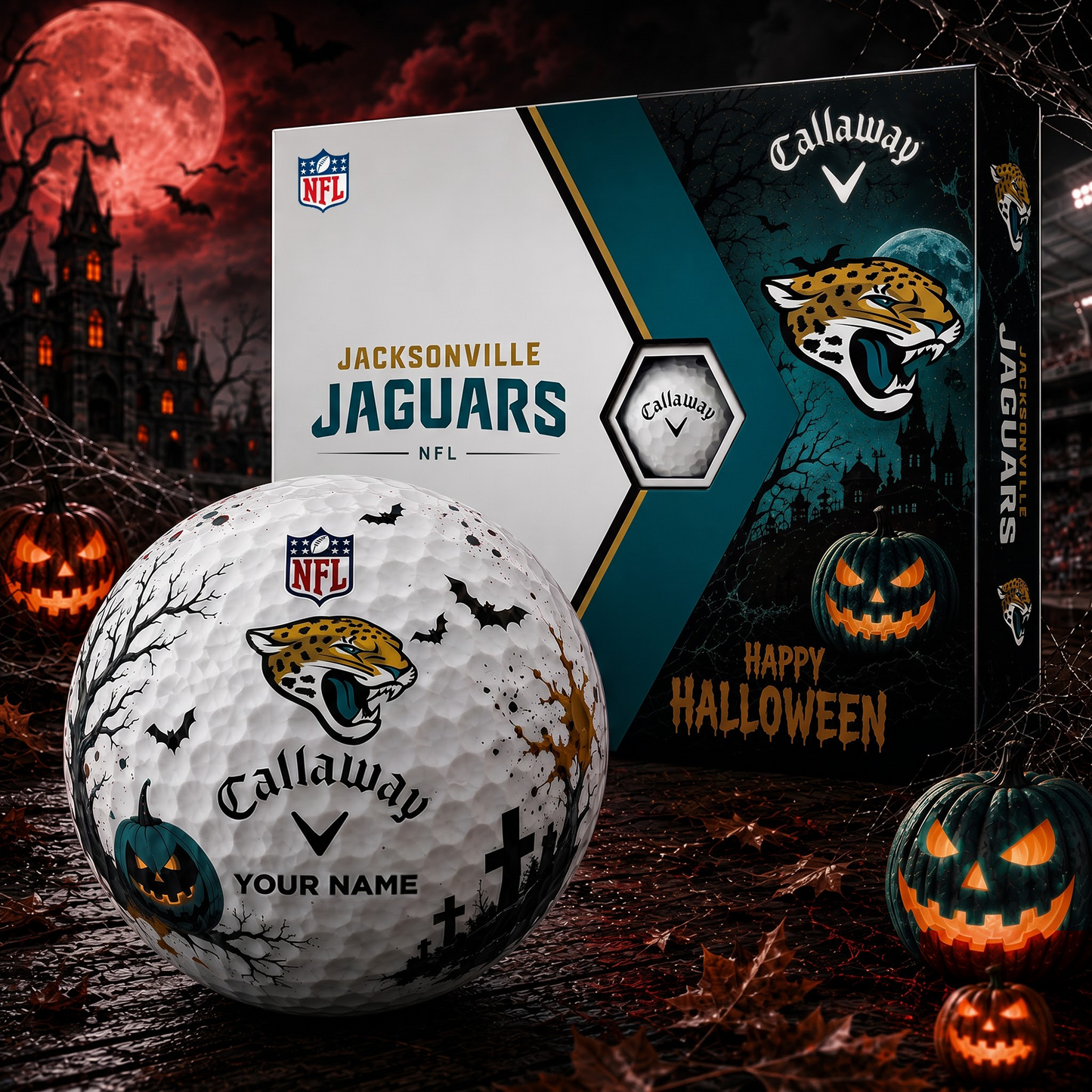 JAC X Premium NFL Halloween Golf Ball Limited Edition