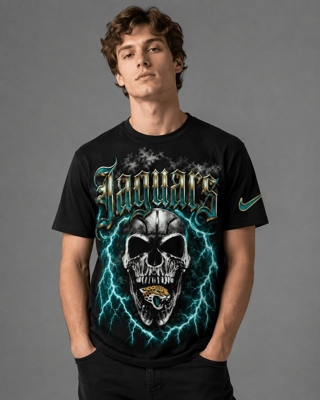 JJ Premium NFL Premium Skull Lightning Graphic T-Shirt