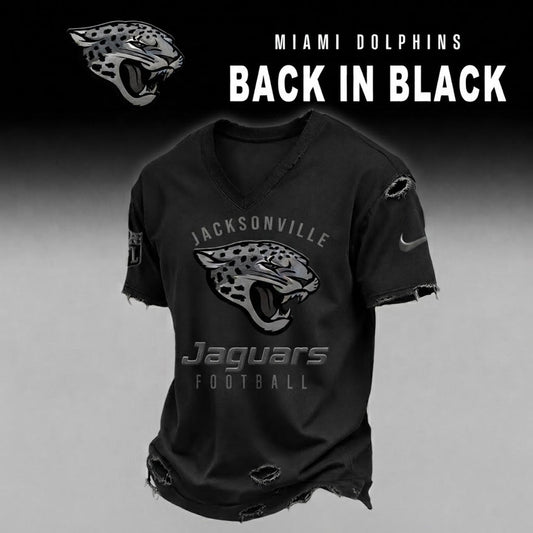 JJ x NFL Back In Black V-neck Shirt 290626