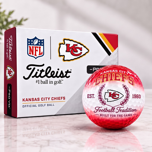 KC X Custom NFL Football Tradition Golf Ball Set