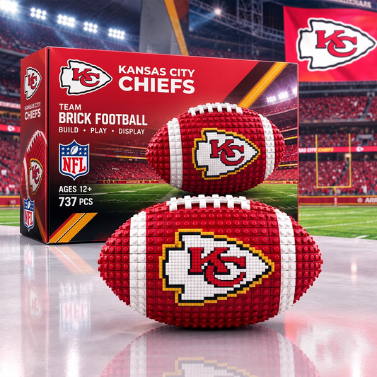 KC X NFL Team Brick Football Building Set 3D Bricks Collector Model