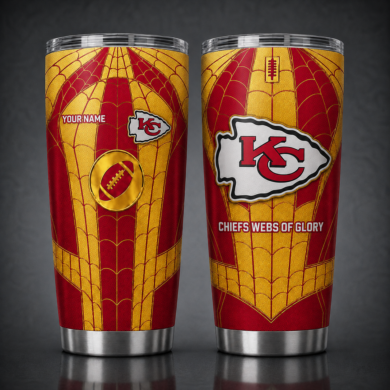 KCC NFL x Spider Premium Classic Tumbler Limited Edition Gift for Football Fans