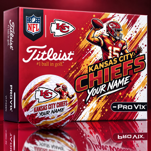KCC x Personalized NFL Titleist Pro V1x NFL Golf Balls