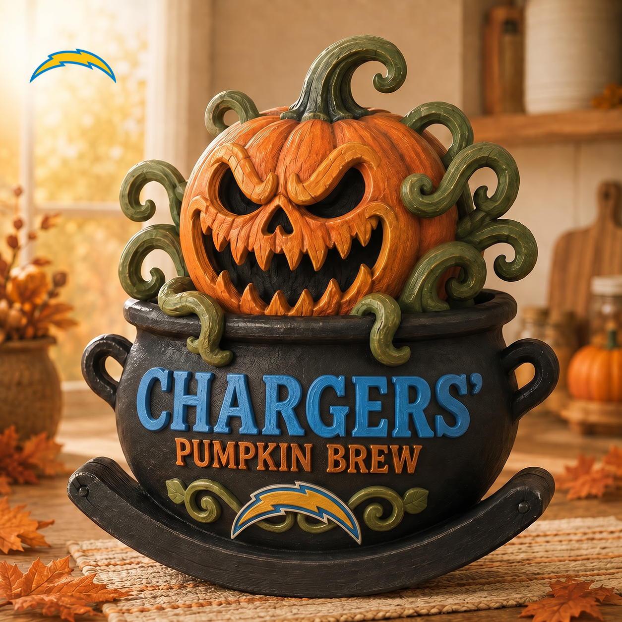 LAC Premium Pumpkin Brew Wooden Block Custom Shape 3 Layers