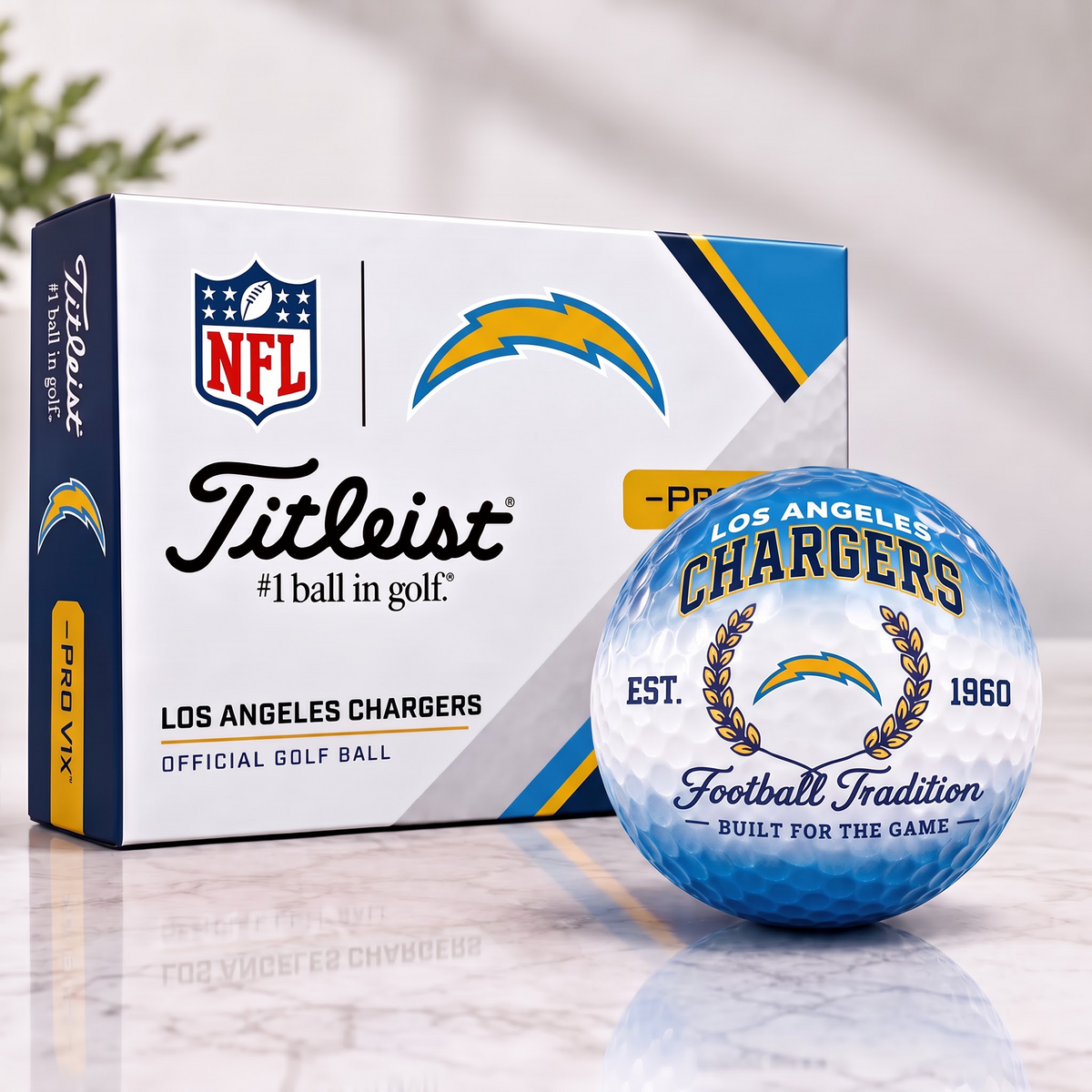 LAC X Custom NFL Football Tradition Golf Ball Set