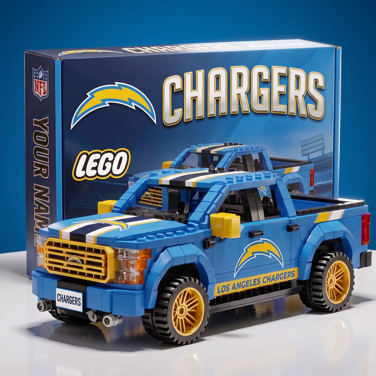 LAC x NFL IN-HOUSE CRAFTED PICKUP TRUCK BUILDING BLOCK SET