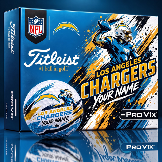 LAC x Personalized NFL Titleist Pro V1x NFL Golf Balls