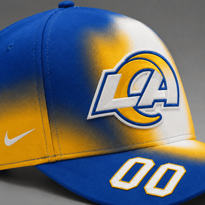 LAR Premium NFL Custom Name Number Athletic Cap