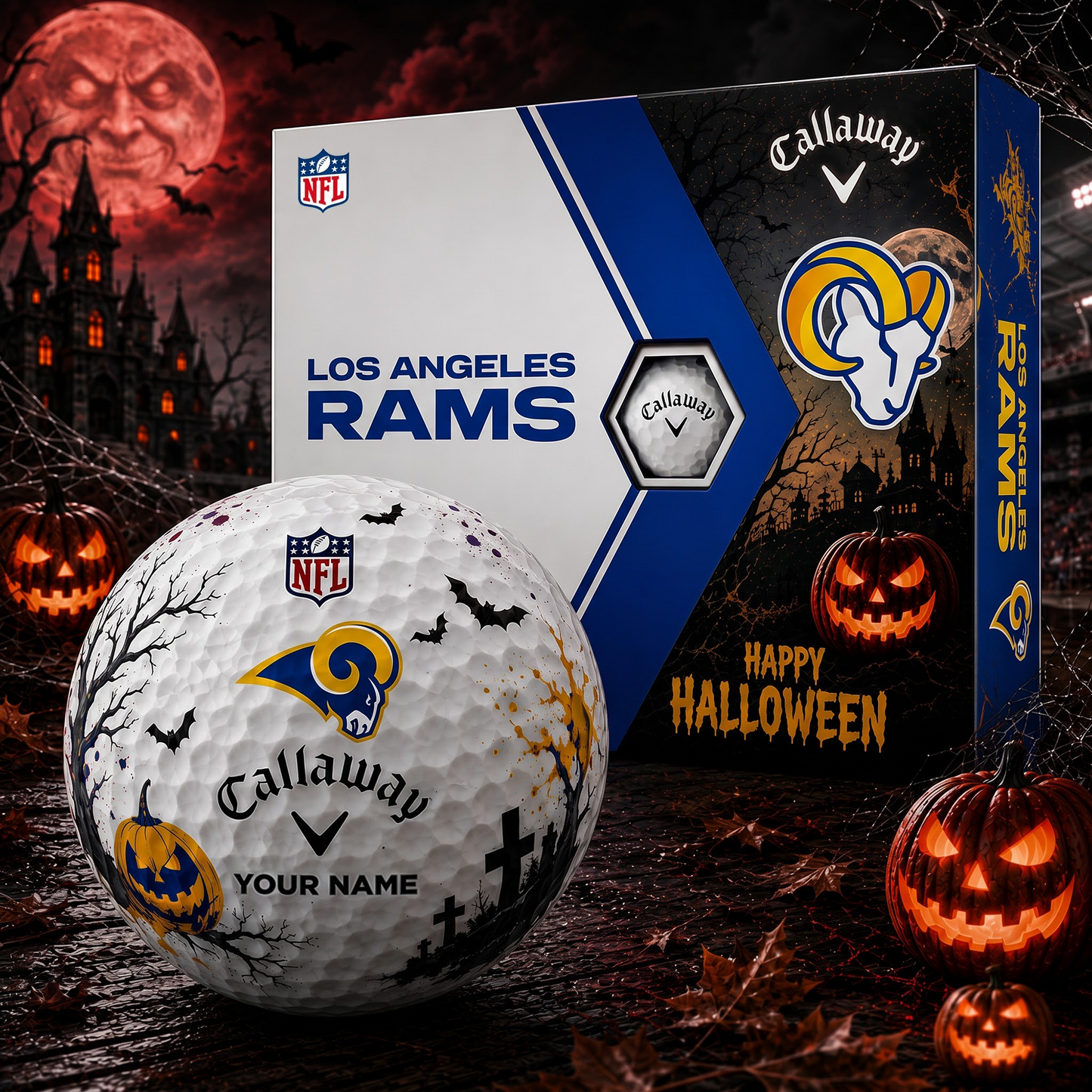 LAR X Premium NFL Halloween Golf Ball Limited Edition