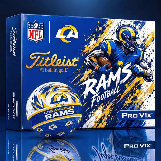 LAR x Custom NFL Dynamic Paint Splatter Golf Balls