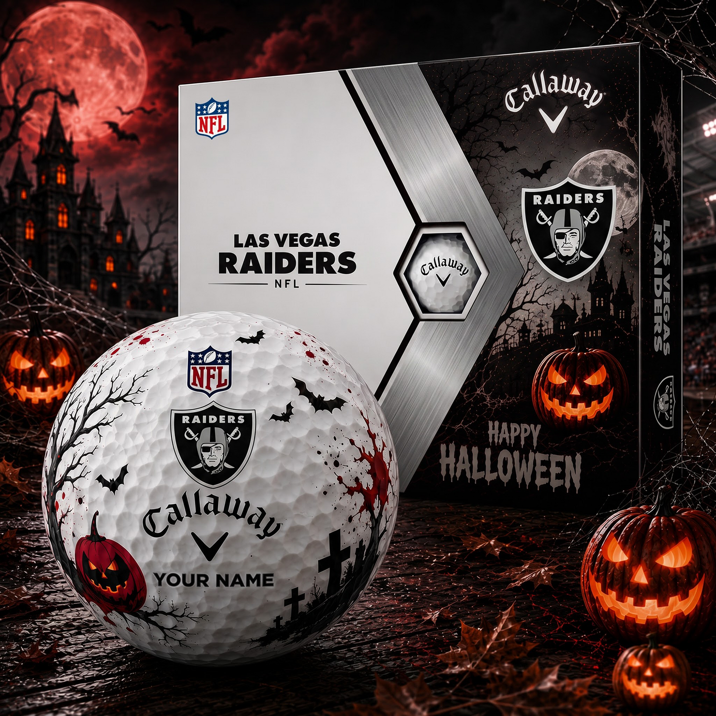 LV X Premium NFL Halloween Golf Ball Limited Edition