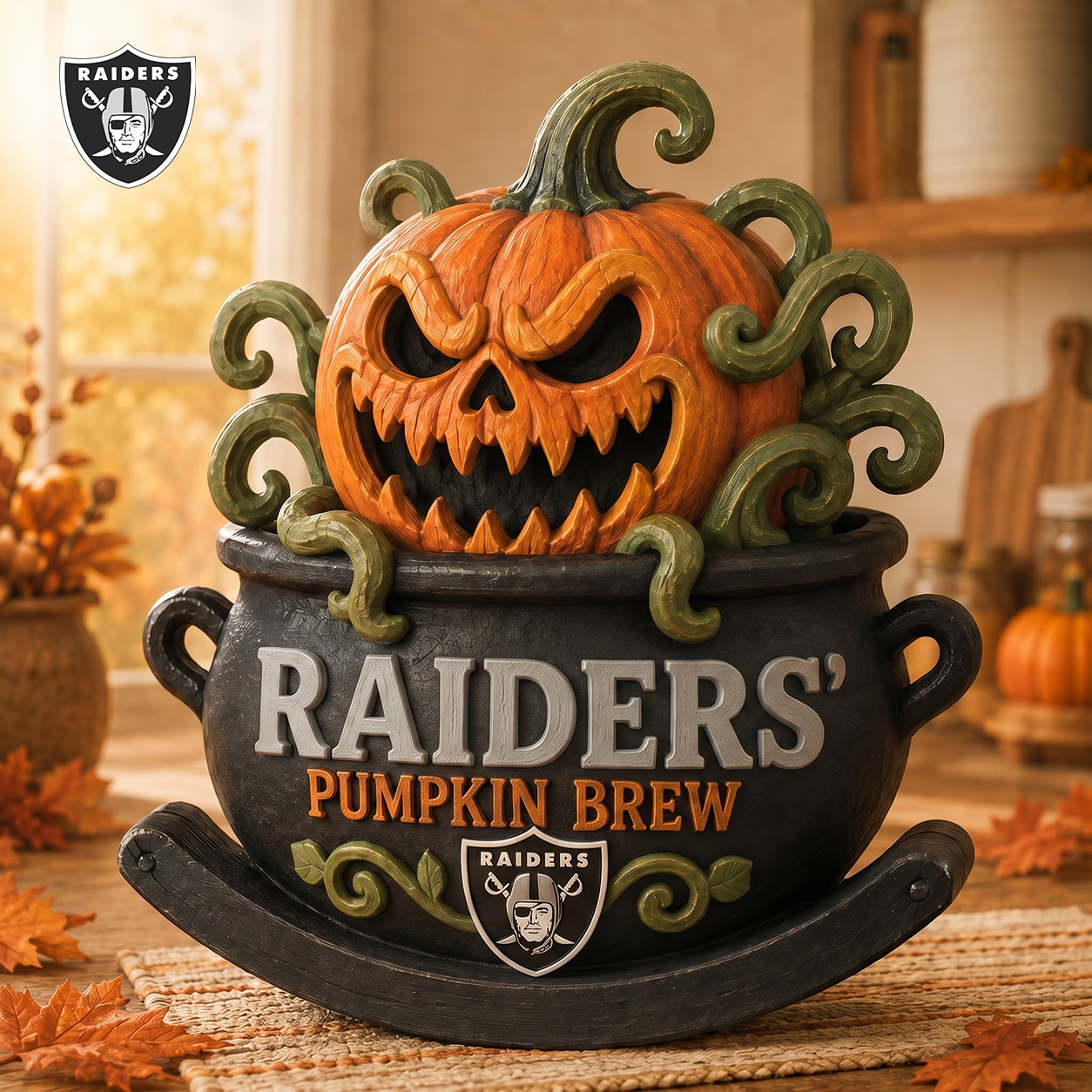 LVR Premium Pumpkin Brew Wooden Block Custom Shape 3 Layers