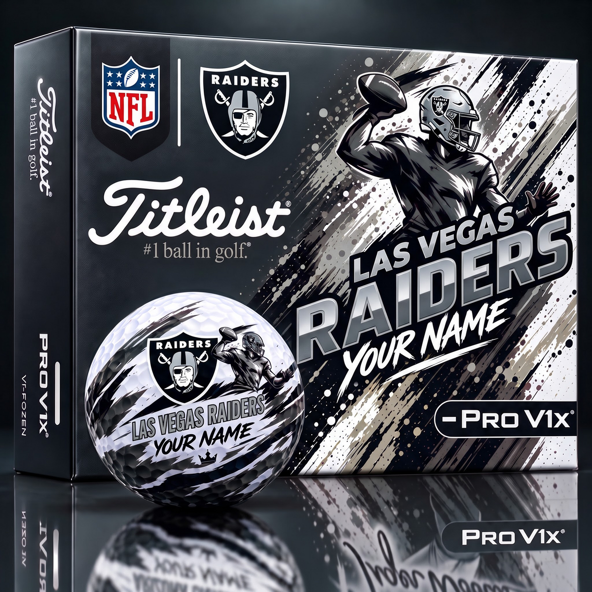 LVR x Personalized NFL Titleist Pro V1x NFL Golf Balls