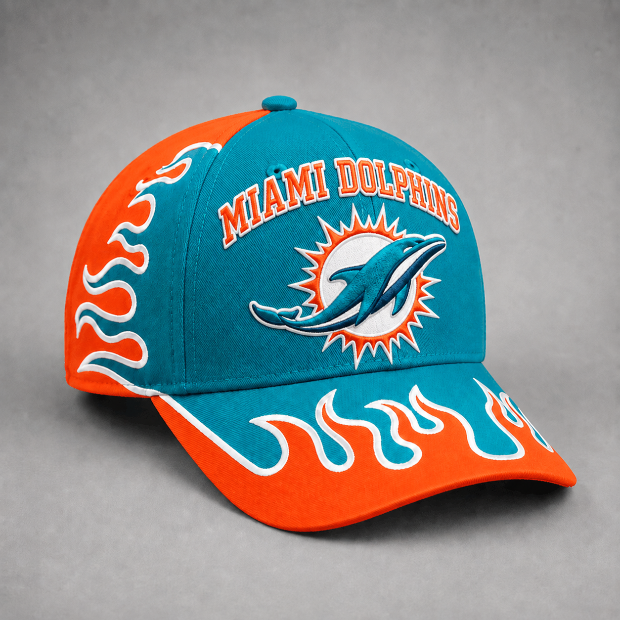 MD Premium NFL Flame Curved Brim Baseball Cap