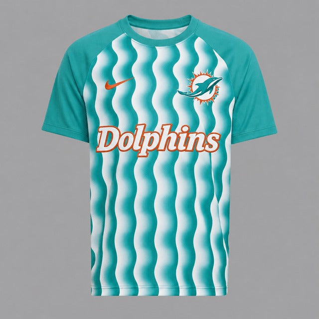 MD Premium NFL Retro Wavy Pattern Athletic T-Shirt