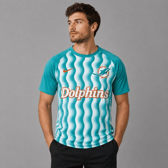 MD Premium NFL Retro Wavy Pattern Athletic T-Shirt