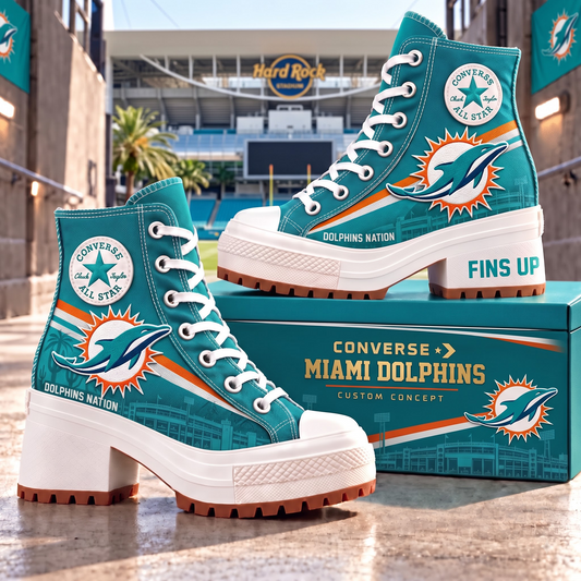 MIA X PREMIUM NFL Heeled High-Top Sneakers