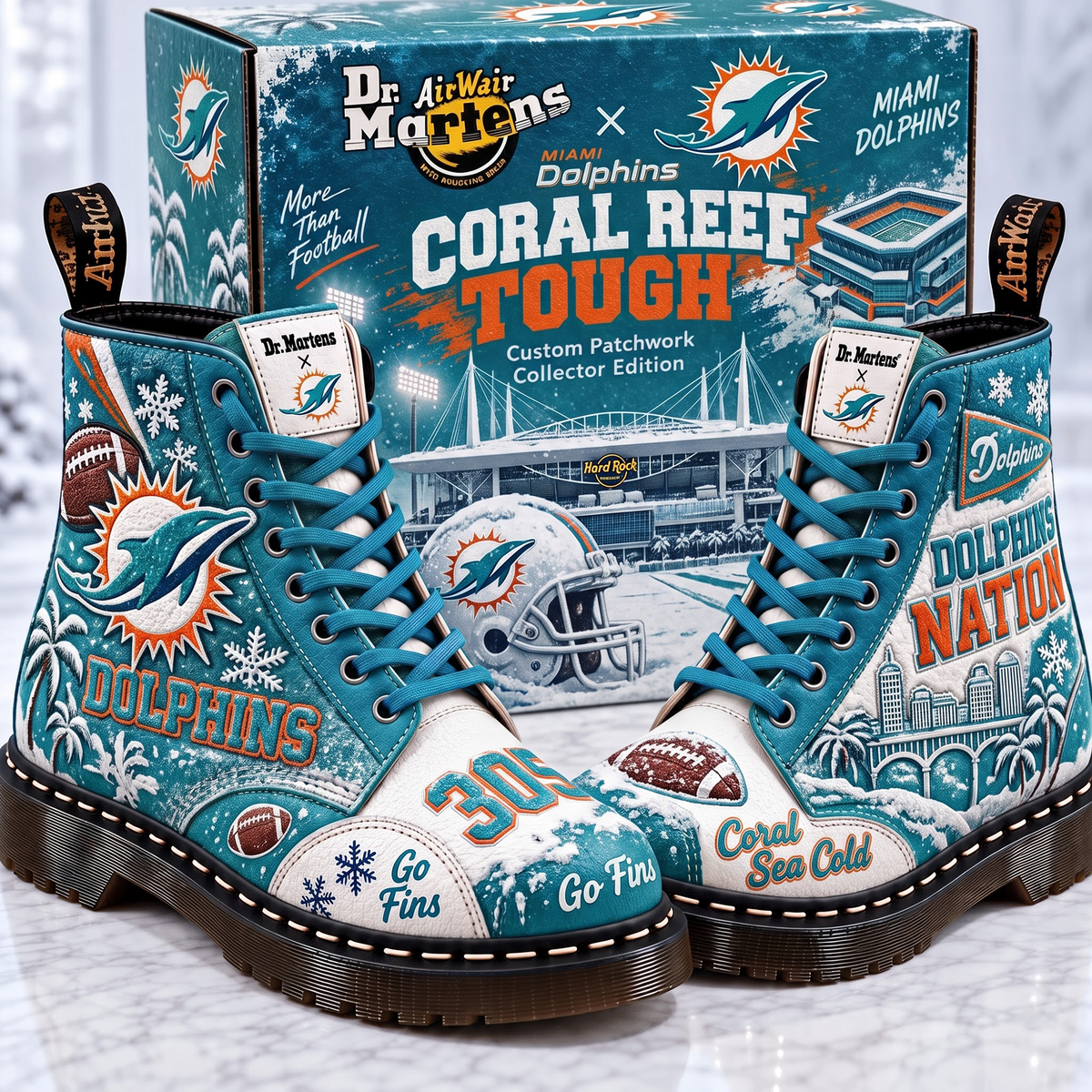 MIA X Premium NFL Leather Lace-Up Boots