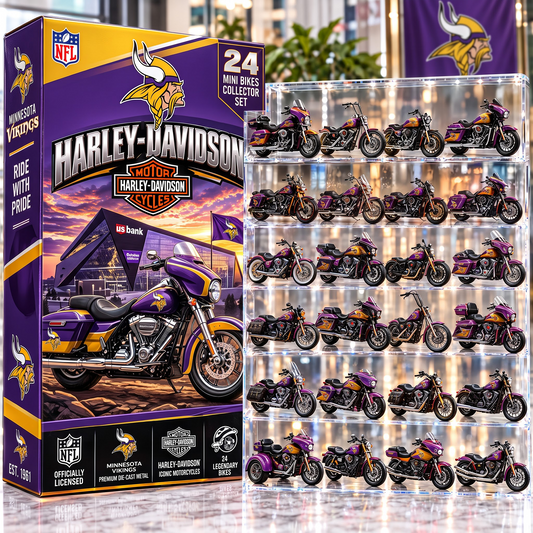 MIN X NFL 24-Day Countdown Blink Box Cruiser Motorcycles Set