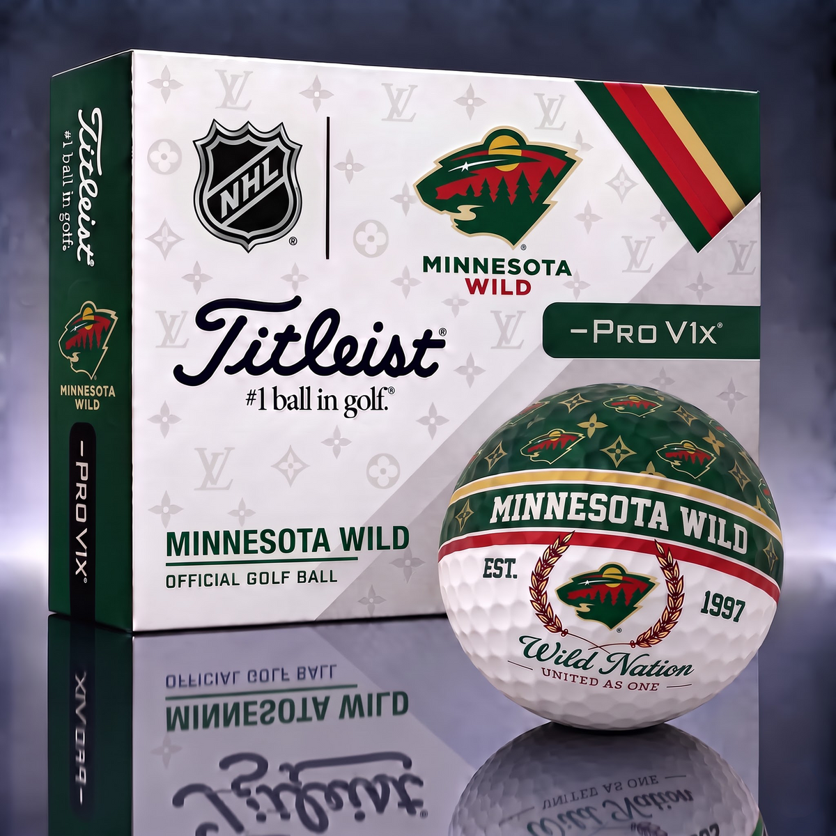 MIN X NHL Custom LV x Titleist Pro V1 Golf Balls Set