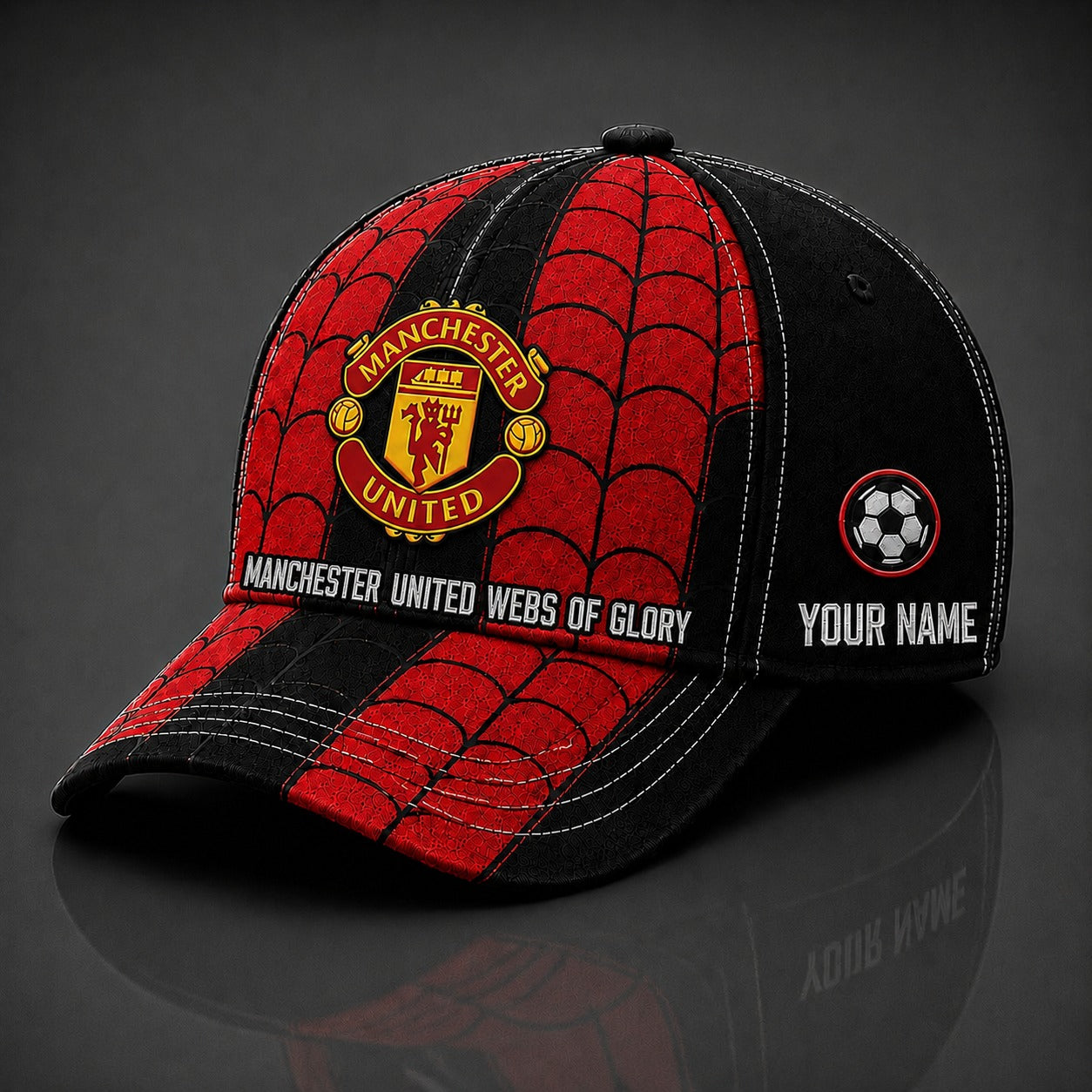 MU EPL x Spider Premium Classic Cap Limited Edition Gift for Football Fans