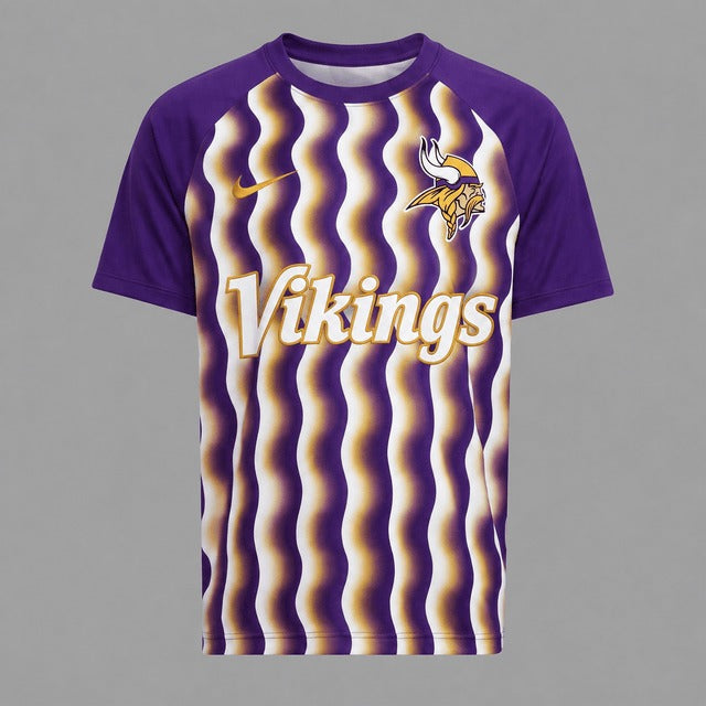 MV Premium NFL Retro Wavy Pattern Athletic T-Shirt