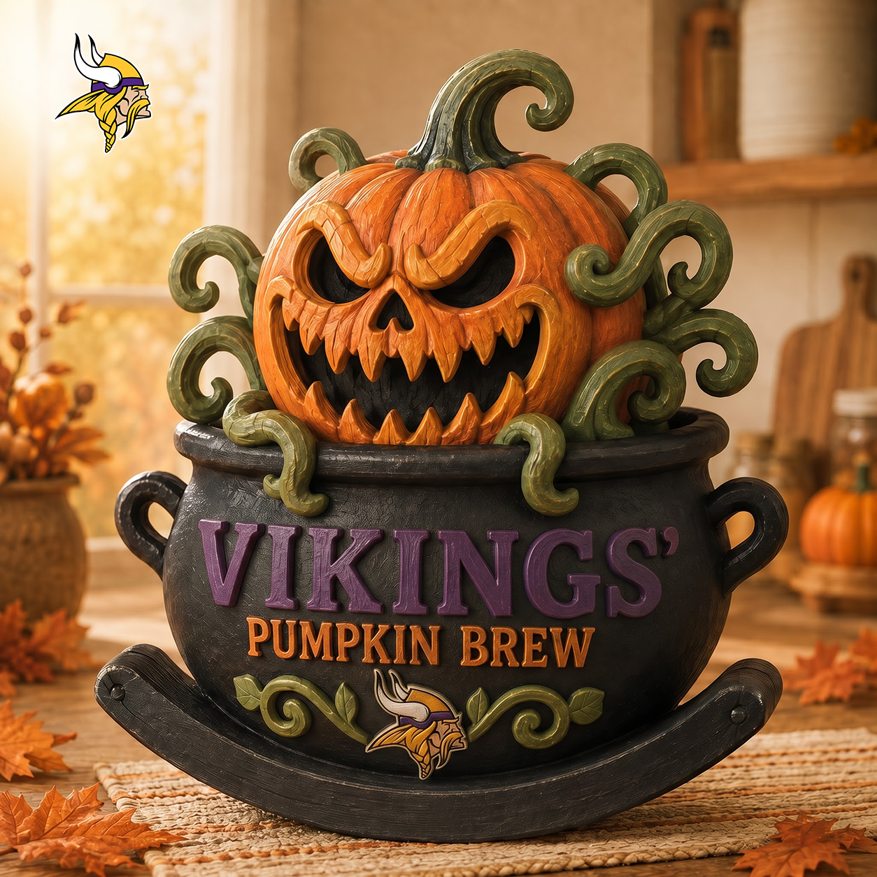 MV Premium Pumpkin Brew Wooden Block Custom Shape 3 Layers