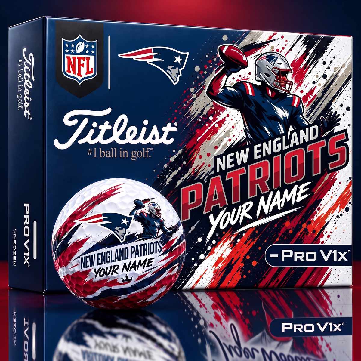 NEP x Personalized NFL Titleist Pro V1x NFL Golf Balls