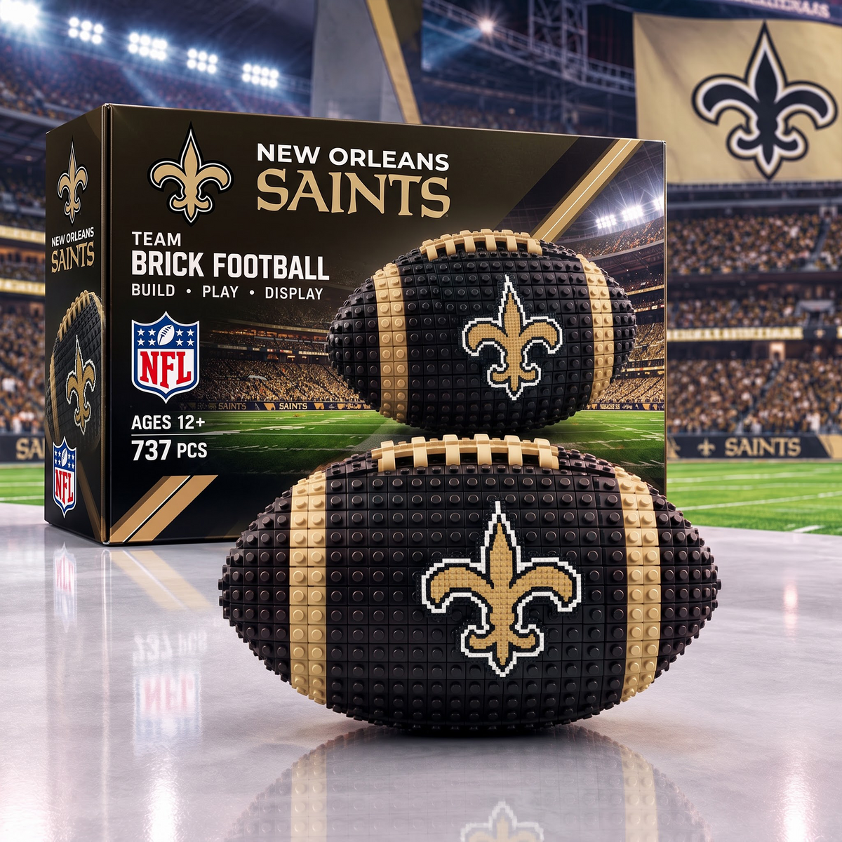 NO X NFL Team Brick Football Building Set 3D Bricks Collector Model