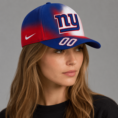 NYG Premium NFL Custom Name Number Athletic Cap